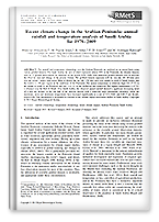 Recent climate change in the Arabian Peninsula